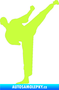 Samolepka Karate 001 pravá limetová