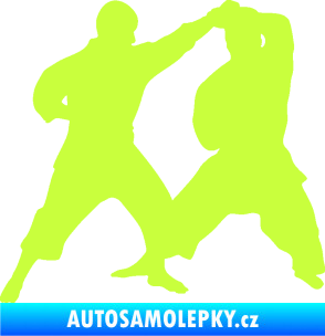 Samolepka Karate 013 levá souboj limetová