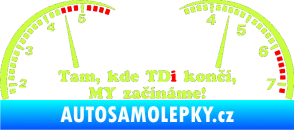 Samolepka Kde TDi končí limetová