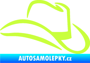 Samolepka Klobouk 002 pravá limetová