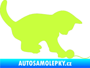 Samolepka Kočka 002 pravá limetová
