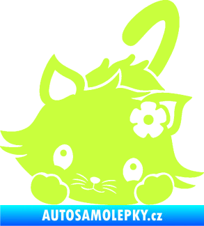 Samolepka Kočka 012 levá limetová