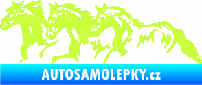 Samolepka Koníci 004 levá stádo limetová