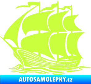 Samolepka Koráb 002 levá limetová