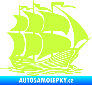 Samolepka Koráb 002 pravá limetová