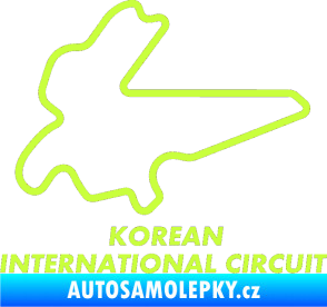 Samolepka Okruh Korean International Circuit limetová