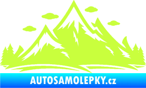 Samolepka Krajina hory 002 pravá limetová