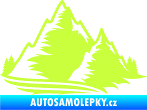 Samolepka Krajina hory 003 pravá limetová