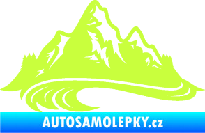 Samolepka Krajina hory 008 levá limetová