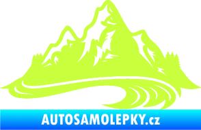 Samolepka Krajina hory 008 pravá limetová
