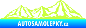 Samolepka Krajina hory 019 pravá limetová