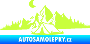 Samolepka Krajina hory 023 levá kempování limetová