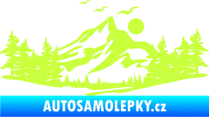 Samolepka Krajina hory 027 pravá limetová