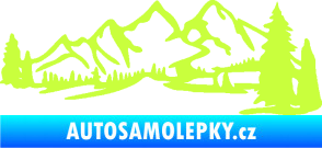 Samolepka Krajina hory 038 pravá limetová