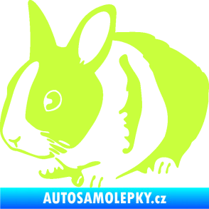 Samolepka Králík 002 levá zakrslý králíček limetová