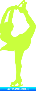 Samolepka Krasobruslení 003 levá krasobruslařka limetová