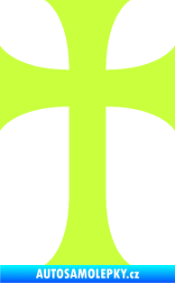 Samolepka Křesťanský kříž 002 limetová