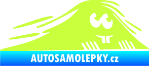 Samolepka Kuk 004 pravá zubatý šmíráček limetová
