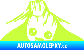 Samolepka Kuk 007 pravá Groot vykukuje limetová