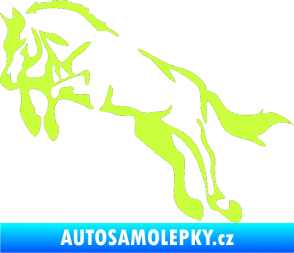 Samolepka Kůň 025 levá skok limetová