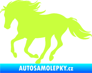 Samolepka Kůň 071 levá běžící limetová