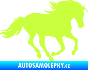 Samolepka Kůň 071 pravá běžící limetová