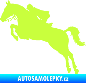 Samolepka Kůň 076 levá parkur limetová