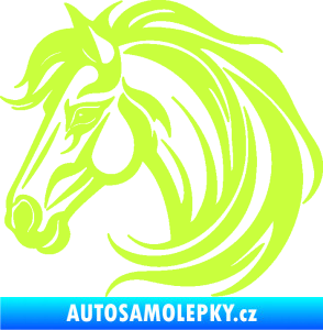 Samolepka Kůň 103 levá hlava limetová