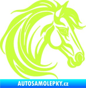 Samolepka Kůň 103 pravá hlava limetová