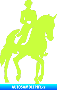 Samolepka Kůň drezura pravá limetová