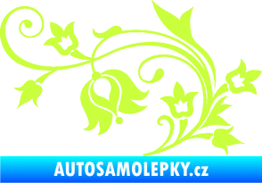 Samolepka Květina dekor 002 levá limetová