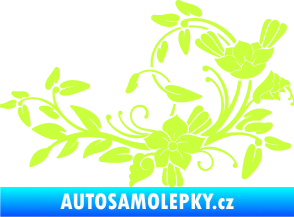 Samolepka Květina dekor 025 pravá limetová