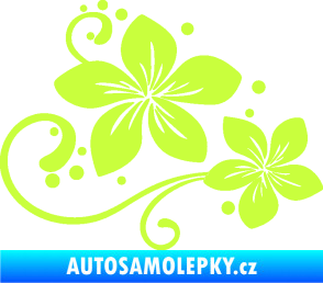 Samolepka Květina dekor 035 pravá limetová