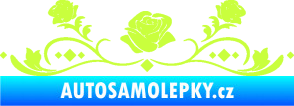 Samolepka Květina dekor 039 růžičky limetová