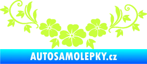 Samolepka Květina dekor 045 levá ibišky limetová