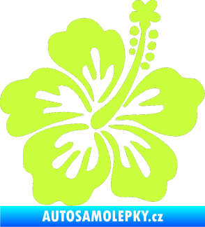 Samolepka Kytička 001 pravá ibišek limetová