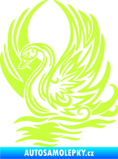 Samolepka Labuť 002 levá limetová