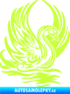 Samolepka Labuť 002 pravá limetová