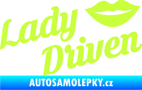 Samolepka Lady driven 002 nápis limetová