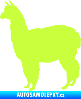 Samolepka Lama 002 levá alpaka limetová