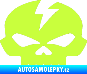 Samolepka Lebka 001 levá limetová