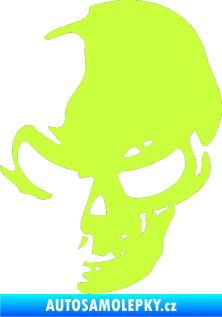 Samolepka Lebka 002 levá limetová