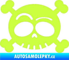 Samolepka Lebka 003 pravá limetová