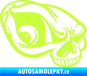 Samolepka Lebka 018 pravá limetová