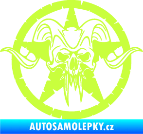 Samolepka Lebka 039 pravá army hvězda limetová
