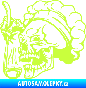 Samolepka Lebka 042 kuchař levá limetová