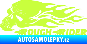 Samolepka Lebka 051 levá rough rider limetová