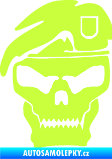 Samolepka Lebka army levá limetová