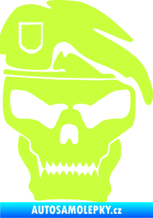 Samolepka Lebka army pravá limetová