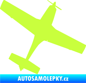 Samolepka Letadlo 003 pravá limetová